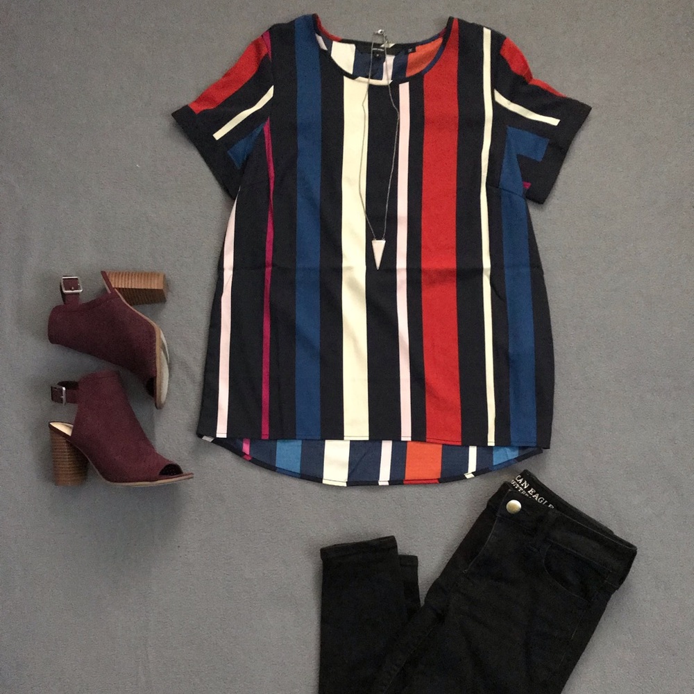 Vertical Stripe Blouse